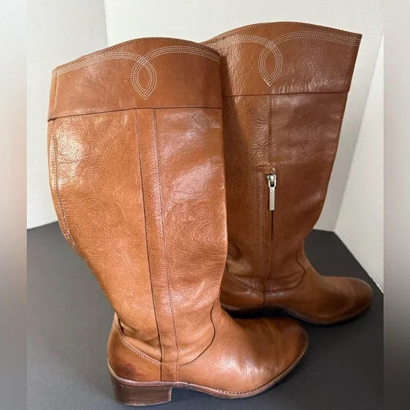 DONALD J PLINER Rustic Brown WILLI Leather Western Riding Boots 9 M - Picture 9 of 11